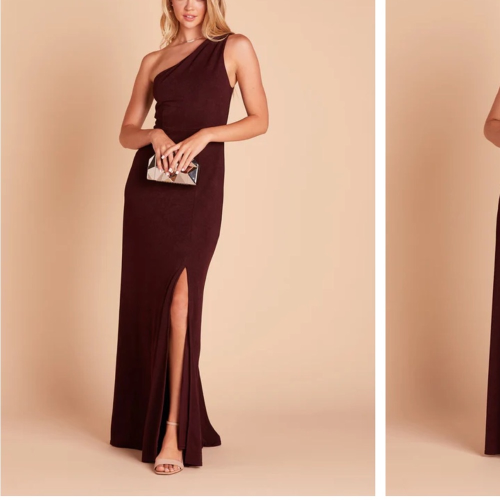 Elegant One-Shoulder Burgundy Dress